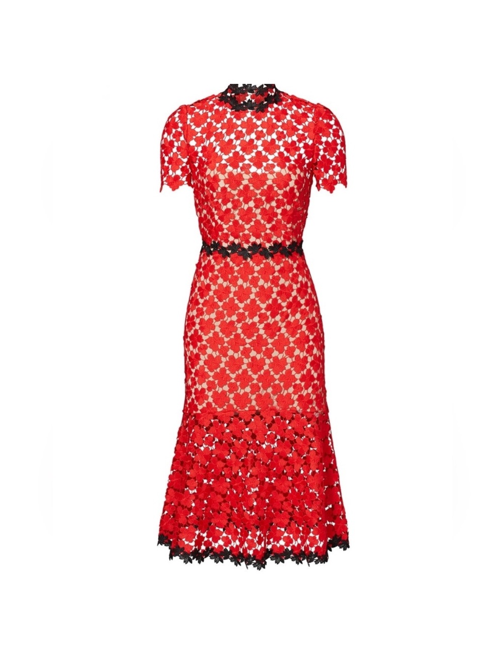 Like new! Jill Stuart Red Floral Lace Midi Dress l! Size 2! Gorgeous!